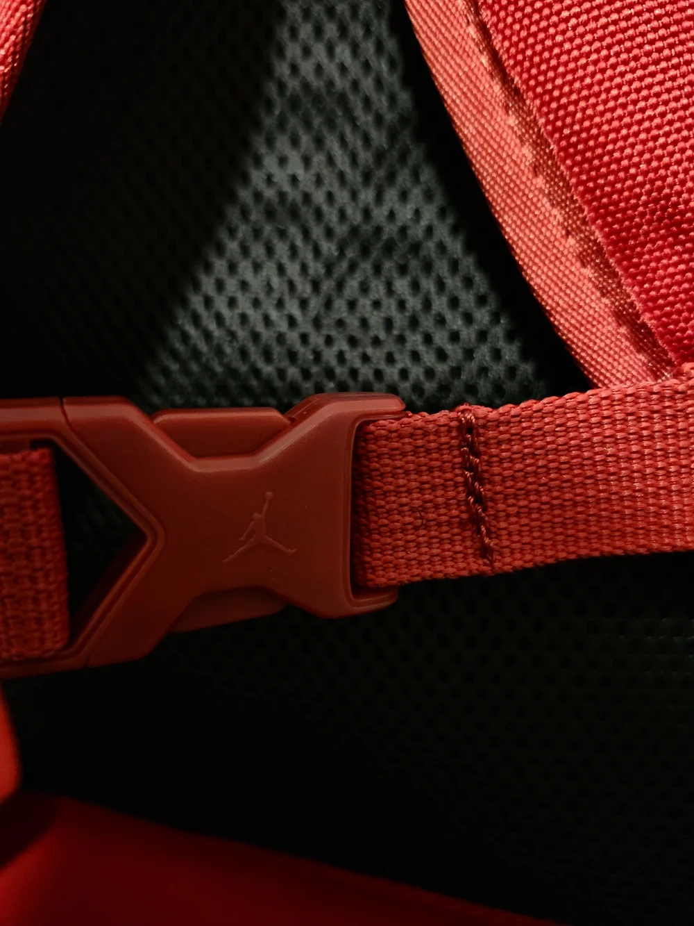 Jordan Red Men's Backpack with Black Jumpman Accent